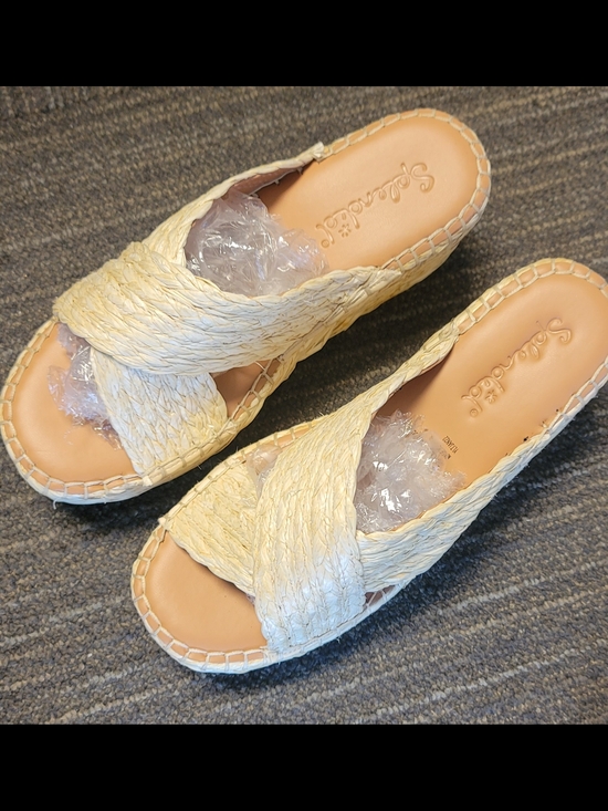 Splendid Shoes - Splendid Cream Braided Slide Sandals